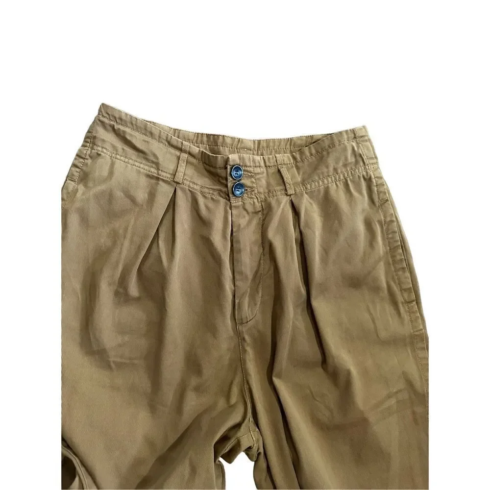 Free People Khaki High‎ Rise Pleated Pants – Size 6